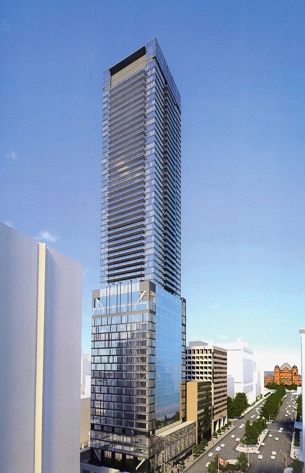 55 storey, 470 suite condominium with 4 levels of underground parking