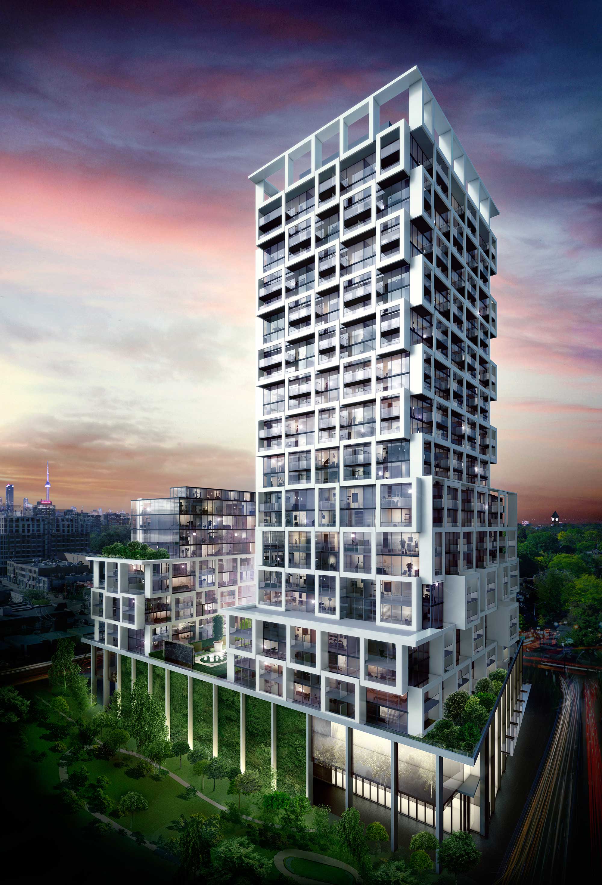 28 storey, 624 suite condominium